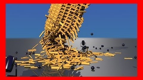 KEVA planks tower collapse simulation - Blender Bullet Physics Engine