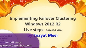 Windows Server FailOver Clustering  - Step by Step explanation