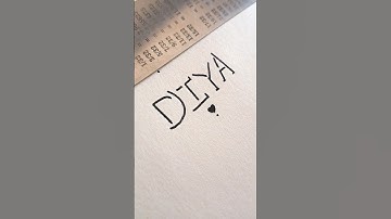 DIYA 🤗 Subscribe for your Name || #art #drawing #3d #calligraphy #name #handwriting #shorts #yt