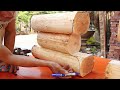 Woodworking Plans Great For Woodworking Projects Easily From Dry Tree Stump // DIY Outdoor Table