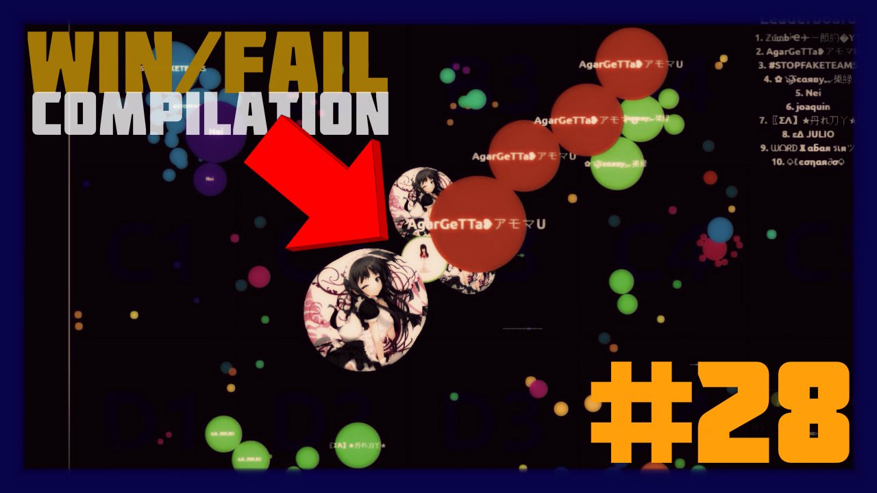 Agar.io - Win / Fail Compilation #28