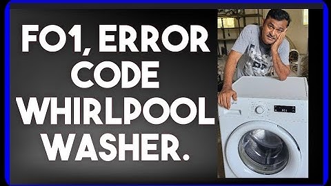 Een Whirlpool F01-foutcode oplossen