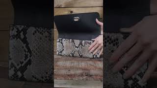 Python clutch #leathercompany #amish #handmadeinusa #leathercraft #leathercomplex