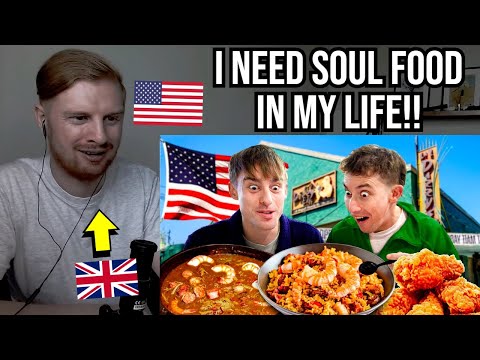 Reaction To Brits try Louisiana Soul food for the first time!