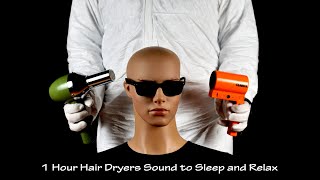 Two Hair Dryers Sound 34 | Visual ASMR  | 1 Hour Soothing White Noise to Sleep and Relax