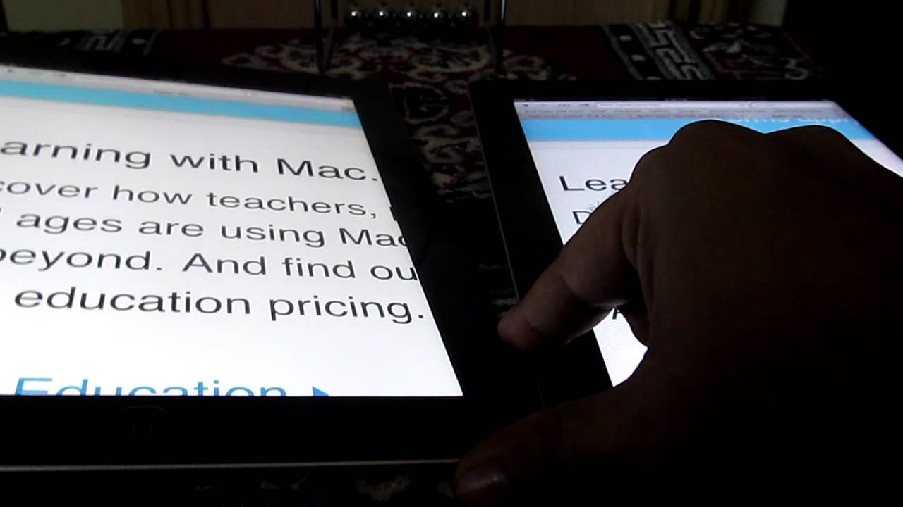 iPad 3 vs iPad 2 Screen Display Comparison Test [ Close Up Mode ]