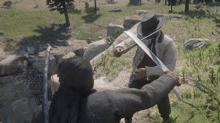 Charles's machete fight that you might have missed - RDR2
