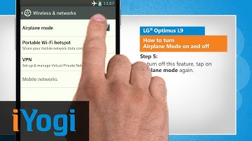 How to turn Airplane Mode on and off on LG® Optimus L9