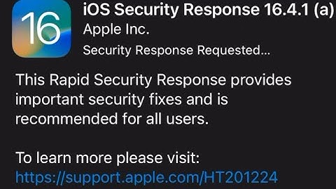 First Rapid Security Response Update iOS 16.4.1 (a) for iPhone from Apple