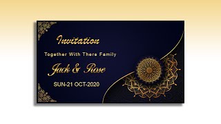 Invitation Card Design  in Photoshop cc Tutorial