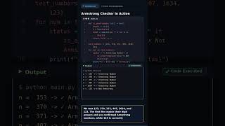 Python for Beginners - Part 31: Armstrong Number Checker | Learn Python from Scratch #shorts