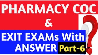 Pharmacy COC and Exit Exam with answer in Ethiopia |Pharmacist Exam Questions| MCQ|  #ExitExam