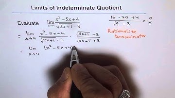Limit by Factoring and Rationalization