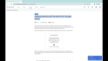 Getting Started with Terraform for Google Cloud  || #qwiklabs || #quiz