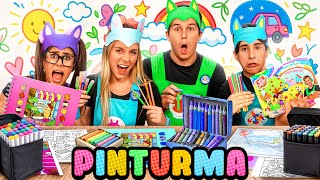GATO GALACTICO e a História do LIVRO DE COLORIR MÁGICO + Música 🎵 Pinturma 🎵