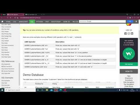 ภาษา SQL - ตอนที่ 16 - SQL LIKE ตัวอย่างการเขียน sql เพื่อค้นหาชื่อลูกค้าในฐานข้อมูล
