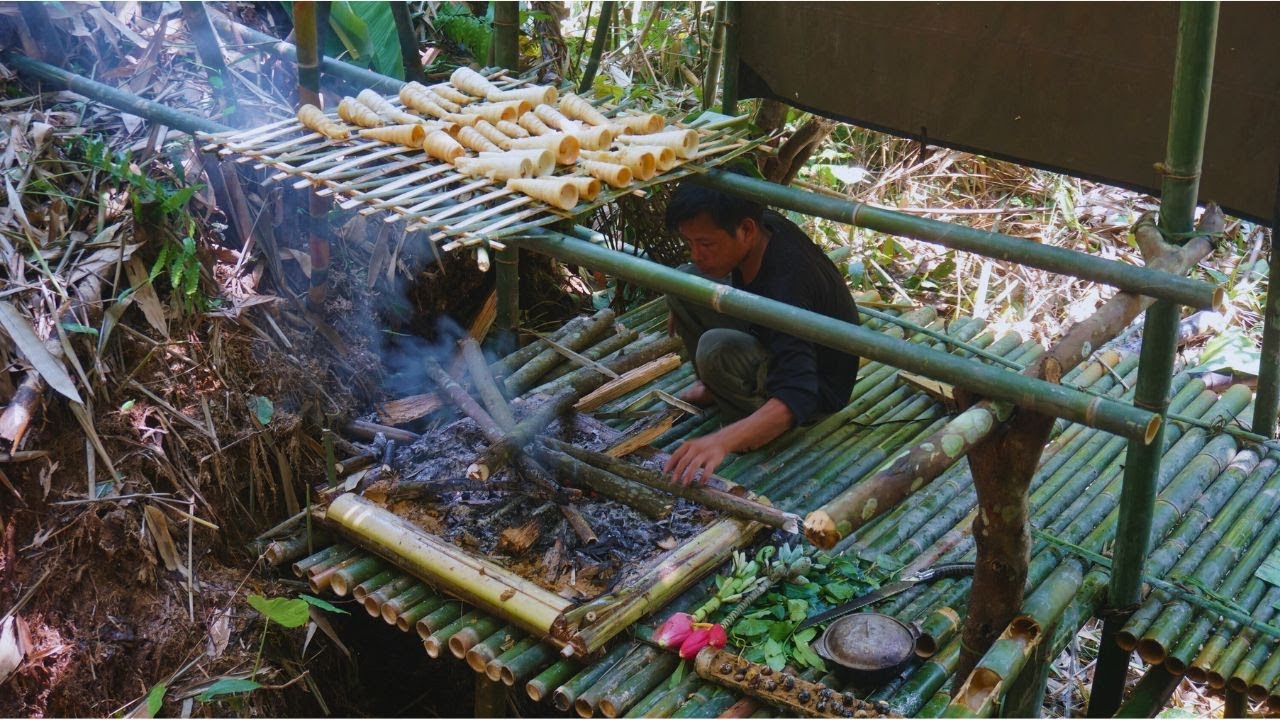 Set traps in the deep forest. Make drying racks for bamboo shoots to ...