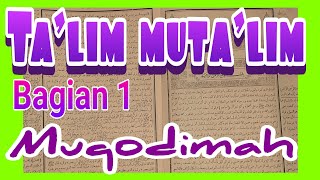 Kitab Talim Mutalim Bahasa Sunda  Muqaddimah Kitab Kuning Bagian 1 Kitab Talim Mutalim