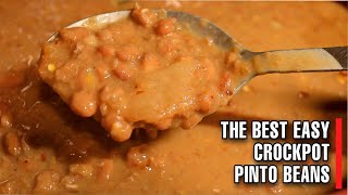 Easy & Flavorful Crockpot Pinto beans  | Oil Free | Vegan