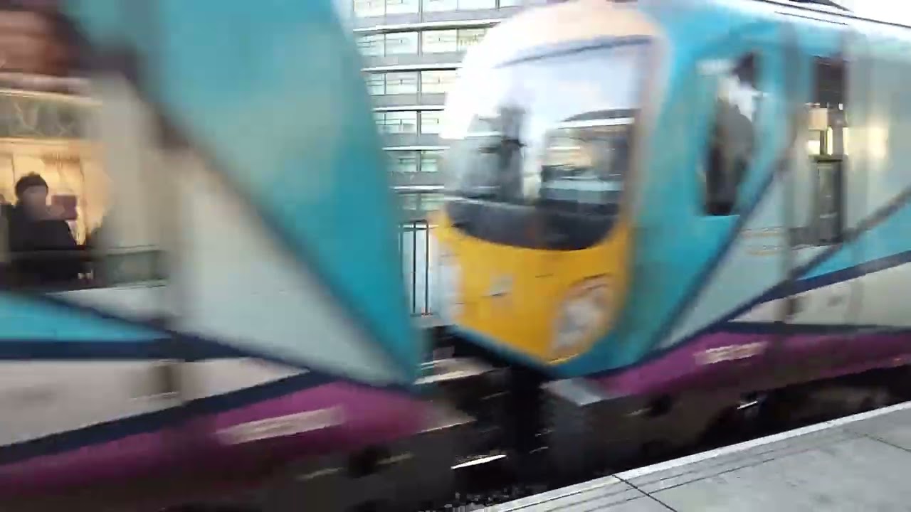Train departure from Manchester Piccadilly railway station this afternoon 2.12.25.