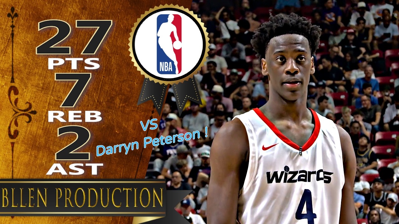 AJ Dybantsa - 27 Pts Full Highlights｜NBA Summer League｜Utah Jazz vs Washington Wizards｜2025.07.09