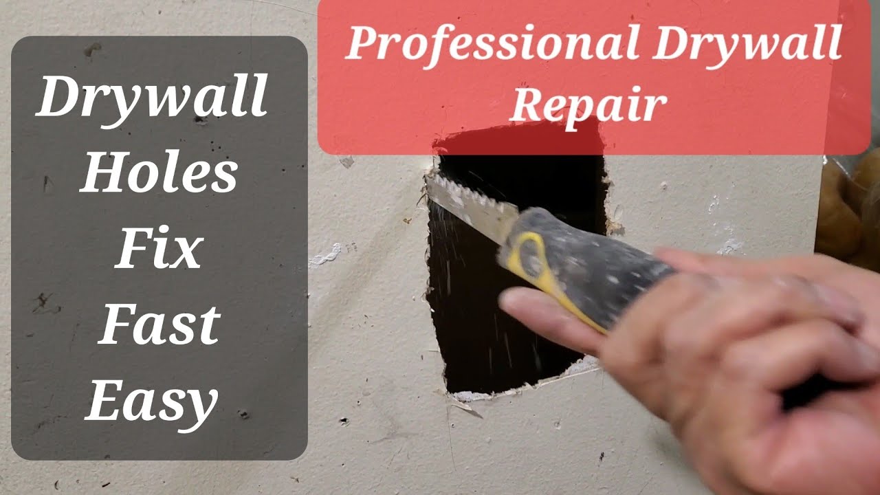 2 Easy & Fast Pro Ways To Fix Drywall Holes, How To Patch Drywall Holes