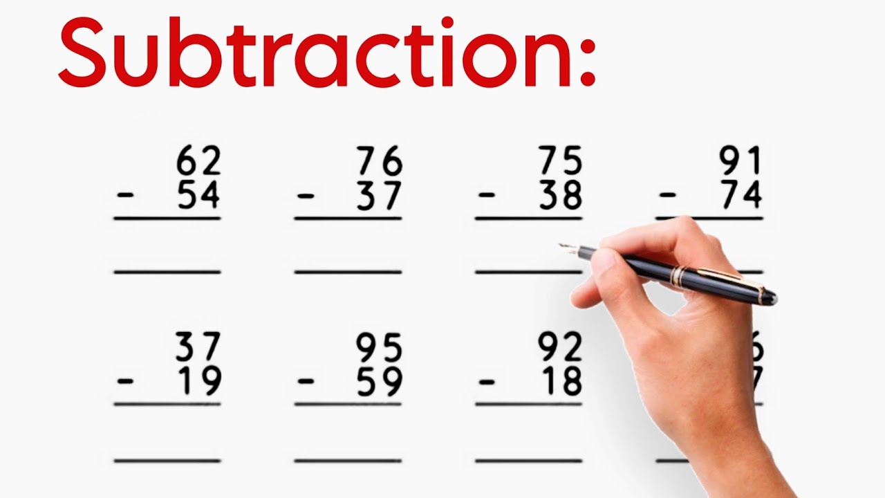 Subtraction With Borrowing | Subtract | Maths for Class 1st... - YouTube
