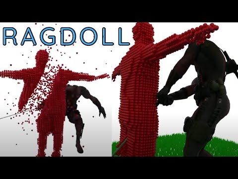 Blender molecular Ragdoll destruction deadpool