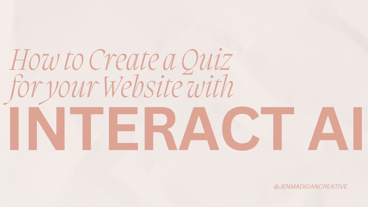 How to Use Interact AI to Create a Quiz for Your Website