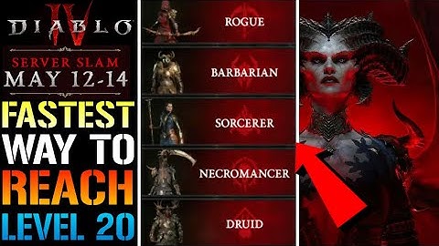 Diablo 4: Server Slam FASTEST Way To Reach Level 20! Easy Obols, All Classes! (XP Guide)