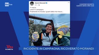 Gianni Morandi cade nel fuoco e si ustiona - La Vita in Diretta 12/03/2021