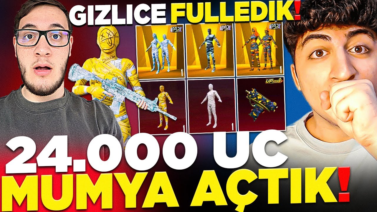 GİZLİCE EMRECAN'IN HESABINA GİRİP 24.000 UC MUMYA SANDIĞI AÇTIK! (ÇOK SEVİNDİ) | PUBG Mobile