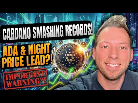 Video preview for CARDANO - ADA & NIGHT Lead in Price?! Cardano Smashing Records! Important Warning for Crypto?!