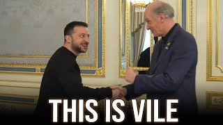 Bro took a taxpayer-funded trip to Ukraine to show Zelensky how many shills voted to send him $60.8B