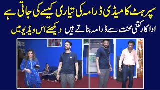 Comedy King Razzi Khan With Aqeel Haider | Best Acting | Stage Drama Making | Behind The Scene