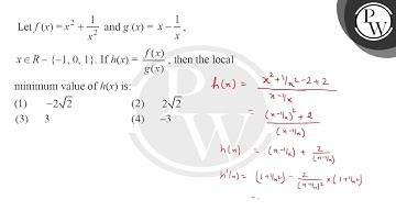 Let \( f(x)=x^{2}+\frac{1}{x^{2}} \) and \( g(x)=x-\frac{1}{x} \), ...