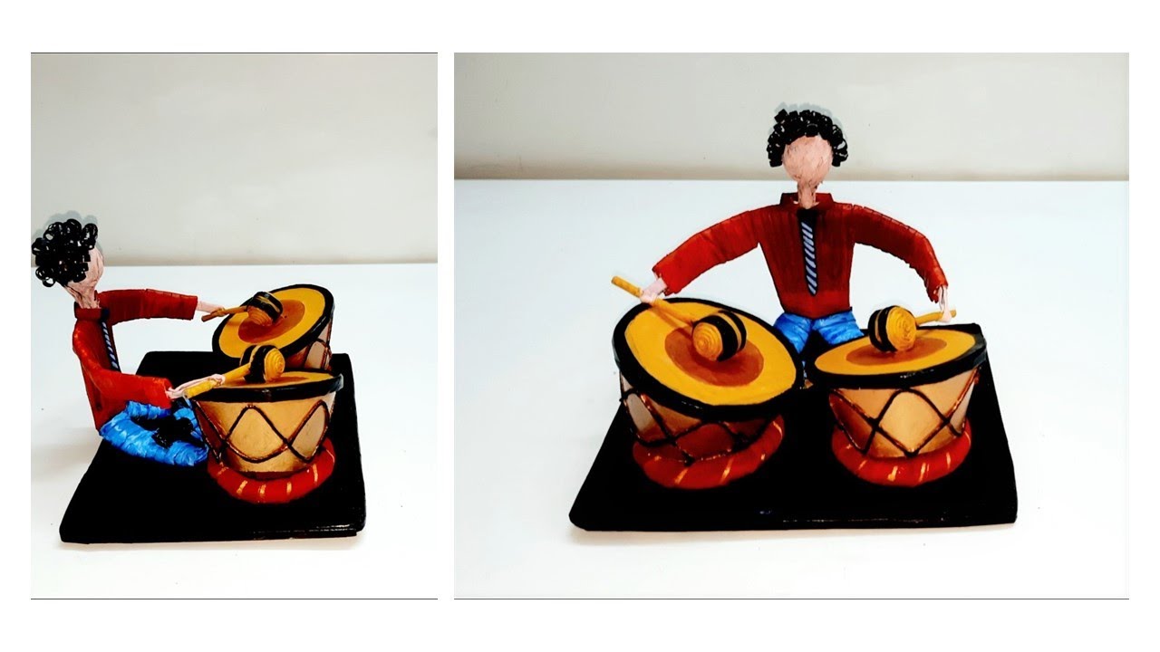 Newspaper Musical Doll - Musical Instrument Craft - Newspaper Doll - Newspaper Craft