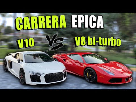 AUDI R8 VS FERRARI 488 V8 BITURBO *la carrera mas dificil* || ALFREDO VALENZUELA