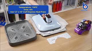 How to Print Sublimation Baby Bandana and T shirt with Craft Express Heat Press?