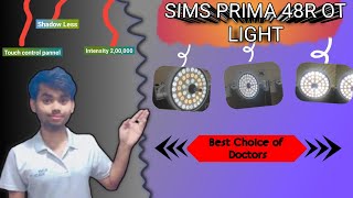 SIMS PRIMA 48R OT Light💡| 48 LED Dome | best choice of doctors #ceilling #mobilestand #wallmounted screenshot 2