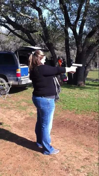 Amber Ashby shooting 9mm