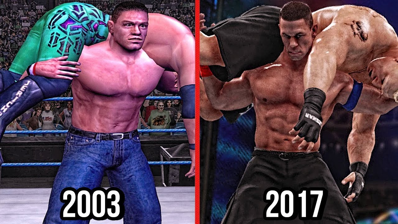 WWE 2K18 - The Evolution Of John Cena's Attitude Adjustment! ( Wrestlemania XIX To WWE 2K18 )