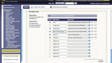 Edit The Header Navigation Bar - Merchant Designer Module  / Miva Merchant