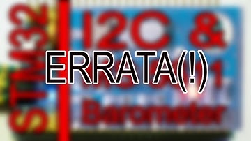 ERRATA for previous video about STM32 and MS5611 programming in Keil