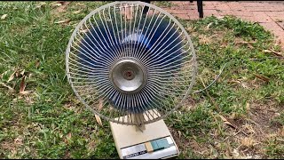 Vintage Hoover table fan destruction