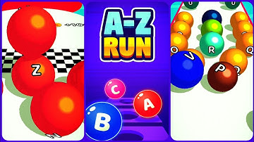 🔠AZ Run - 2048 ABC Runner (Level-251 To 260) All Level || Relaxing ASMR Puzzle Ball Runner Game