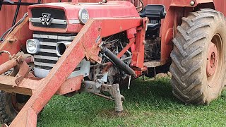 Replacing left axle of Massey Ferguson Tractor
