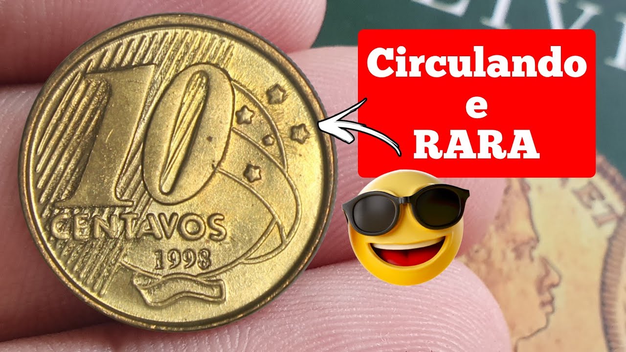 MOEDA 10 CENTAVOS ANO 1998 ESTÁ MUITO PROCURADA POR COLECIONADORES, VALORES 2024.