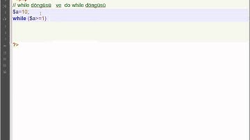 php ders 9 while-do döngüleri