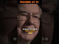I START TEACHING AT 21 👨‍💼…….WARREN BUFFET #shorts #youtubeshorts #warrenbuffet
